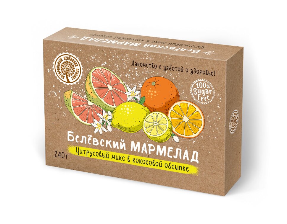  Мармелад белевский на фруктозе 240г "Цитрусовый микс" в Жигулёвске
